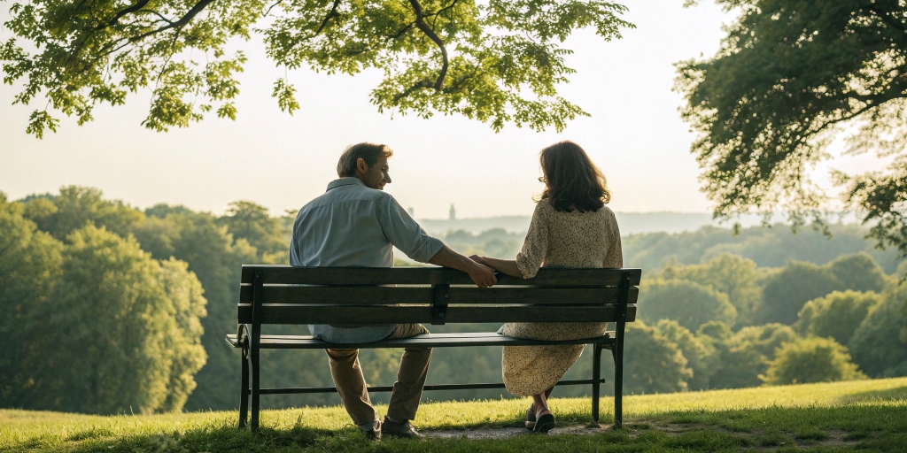 Couple supporting each other and building resilience after tough times with emotional connection